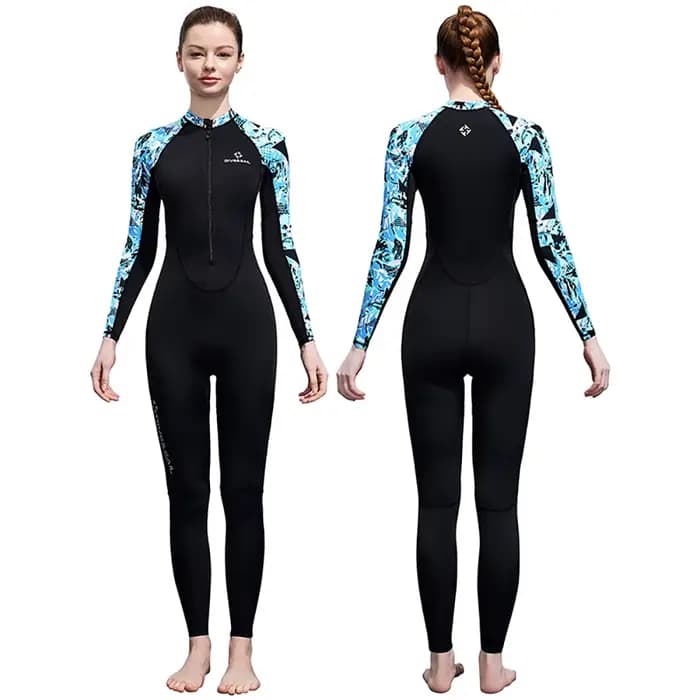 Femmes corps complet maillot de bain anti-éruption Lycra mince combinaison une pièce maillots de bai