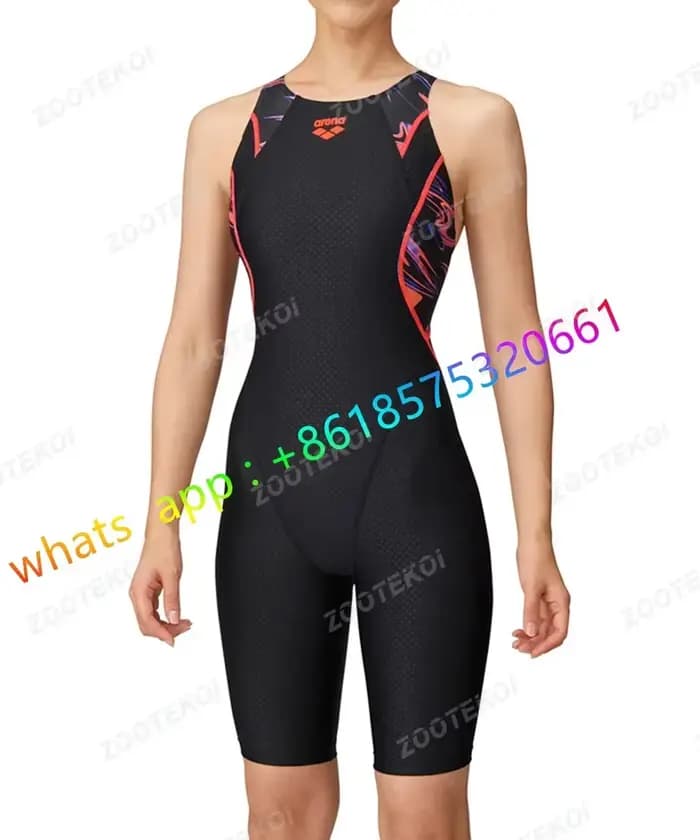 Maillot de bain une pièce pour femmes, Triathlon, entraînement professionnel, longueur aux genoux, c