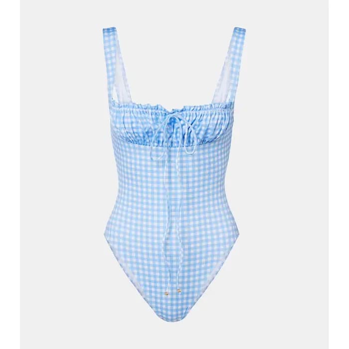 Maillot de bain une pièce imprimé avec jupe, maillot de bain bandeau pour femme, maillot de bain tai
