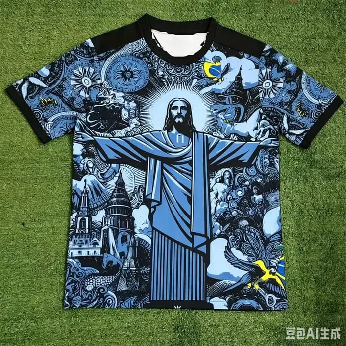 Maillot de football d'entraînement d'été édition spéciale Brésil Jesus pour adultes et enfants - T-s