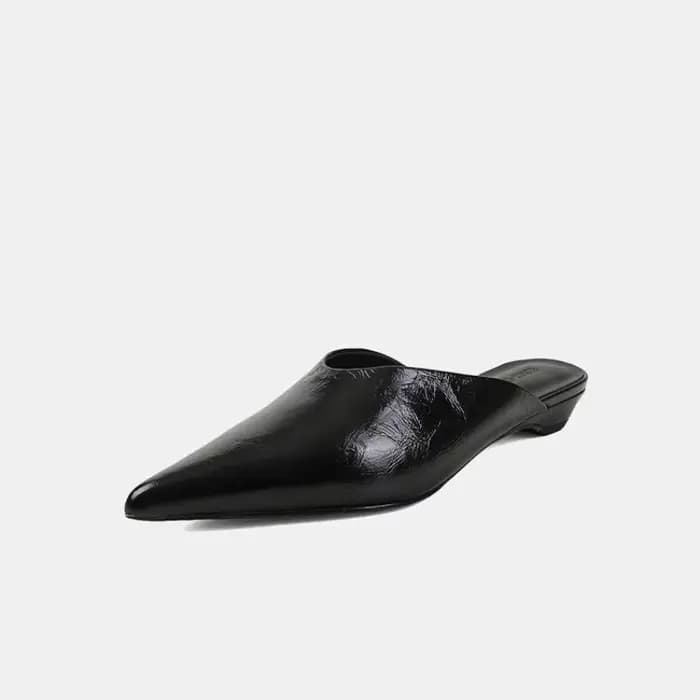 Mules pointues haut de gamme pour femmes, vêtements d'été, demi-pantoufles paresseuses à la mode ave