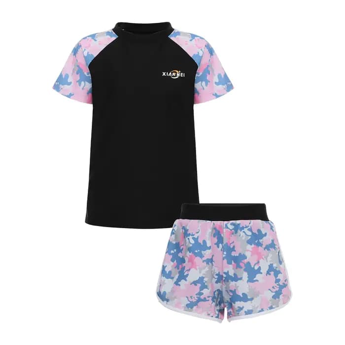 Maillot de bain 3 pièces UV pour filles, protection solaire, manches longues, protection contre les 
