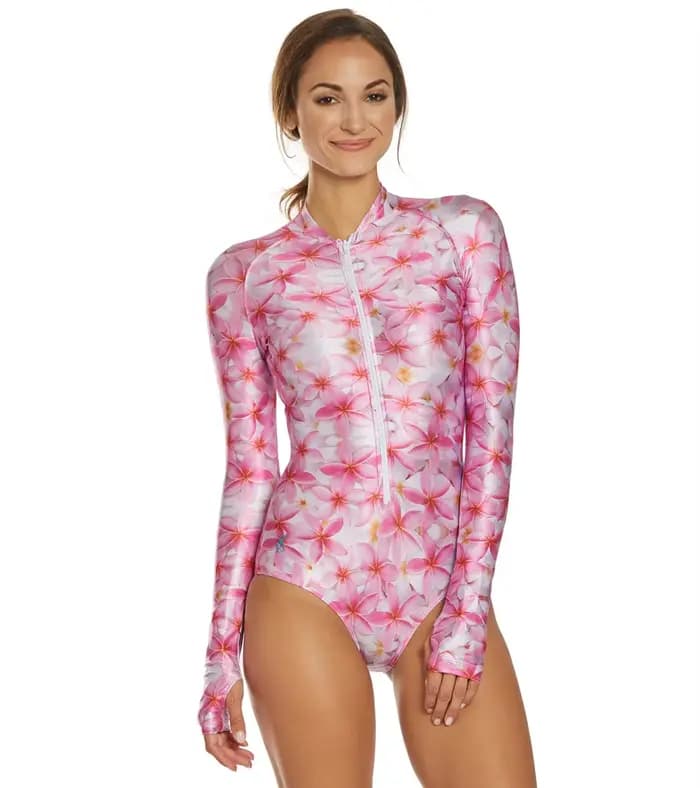 SlipIns maillot de bain à manches longues été plage Surf avant fermeture éclair maillots de bain de 