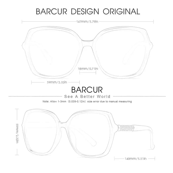 BARCUR Design lunettes de soleil polarisées femmes UV400 dame mode dégradé lunettes de soleil pour l