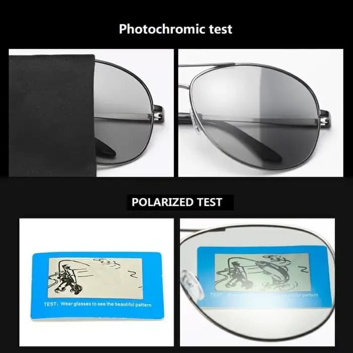 Lunettes de soleil polarisées photochromiques vintage pour hommes et femmes, lunettes de créateur te