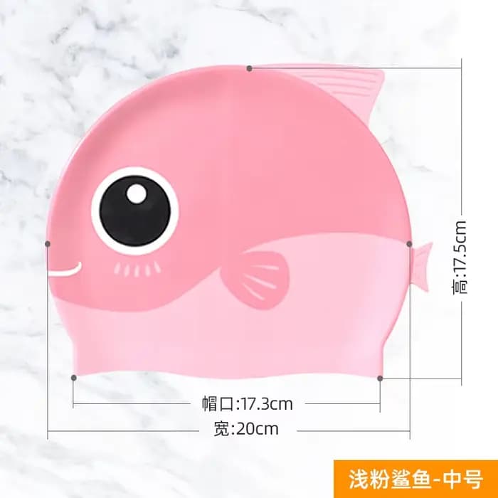 Bonnet de bain en silicone D37pour enfants, chapeau de bain pour garçons et filles, accessoires de p