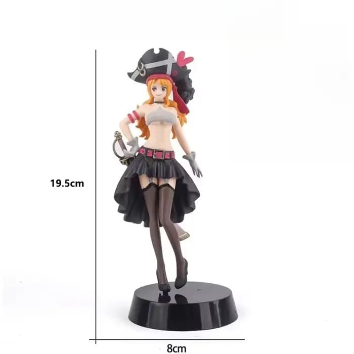 Figurine d'action Nami en vêtements noirs de 19,5 cm, One Piece, ONE PIECE FILM RED, figurine à habi