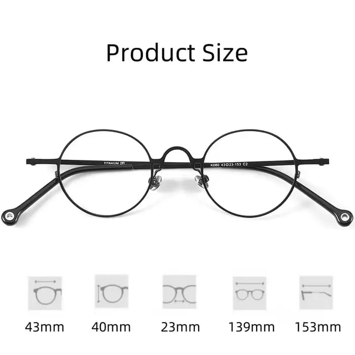 FIRADA mode confortable lunettes rondes Vintage luxe lunettes en titane optique lunettes de Prescrip