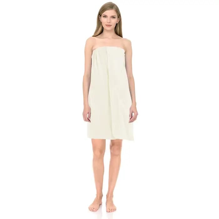 Jupe de bain douce avec bande élastique, Robe de bain Spa, enveloppe en microfibre sécurisée et abso