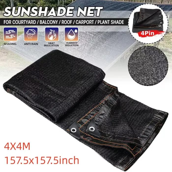 Filet pare-soleil de camping 4x4m, protection solaire contre les UV, voile de terrasse de jardin ext