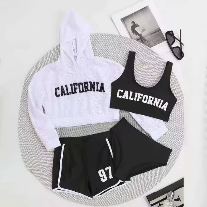 Maillot de bain sportif 4 pièces pour filles 2026 – Hauts et shorts de bikini pour enfants – Tenue d