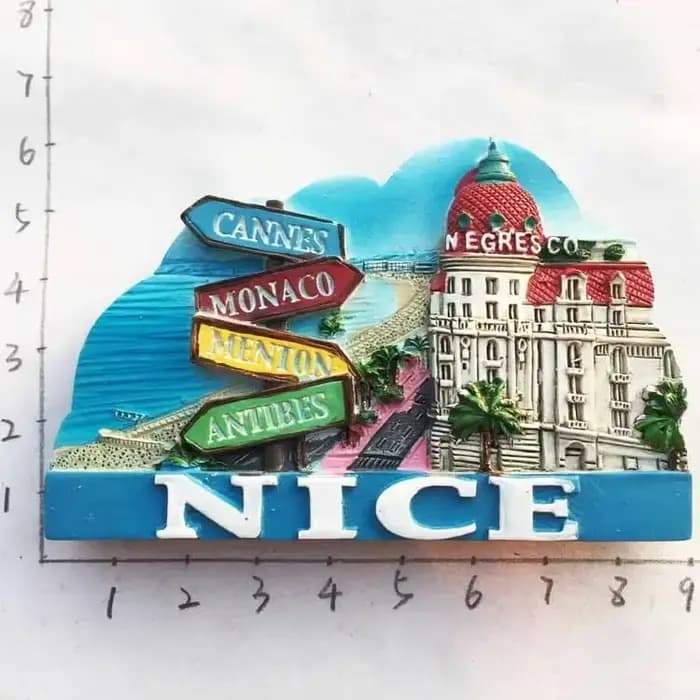 Aimant souvenir pour réfrigérateur, France, Paris, Carcassonne, Cannes, Imanes Para Riviera Arch of 