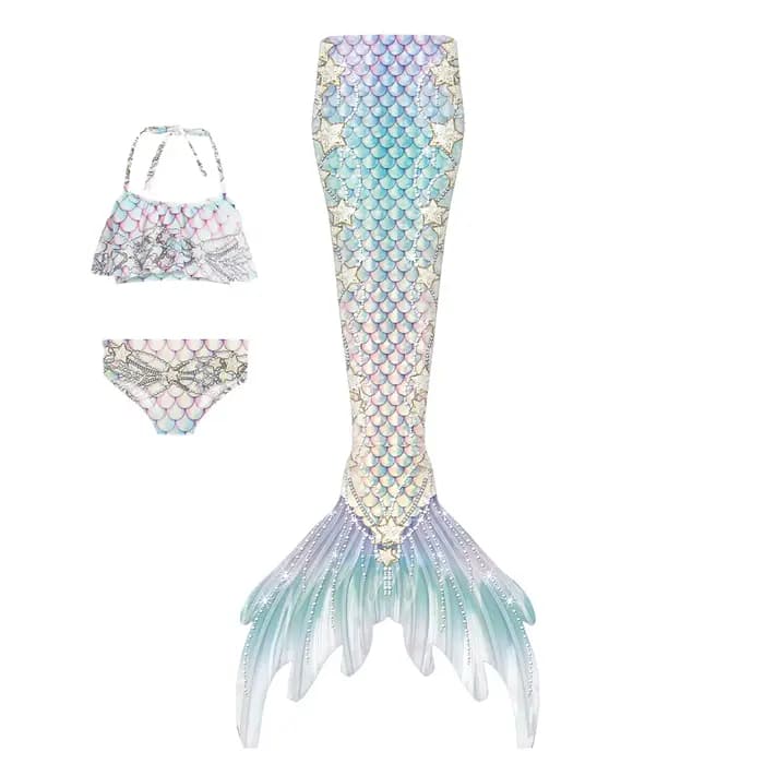Maillot de bain queue de poisson sirène pour enfants, pour filles, été, plage, piscine, fête, sans b