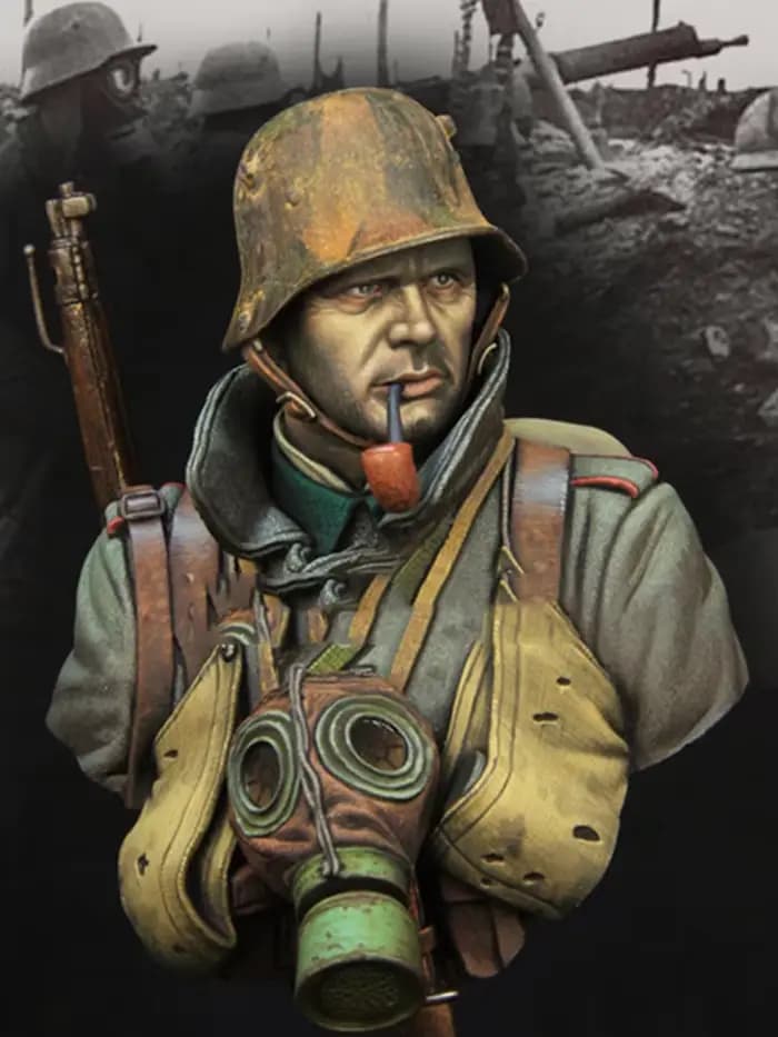 Figurines de Soldat de la Première Guerre Mondiale, Soldat en Buste, Jouets en Résine, Kit Non Peint