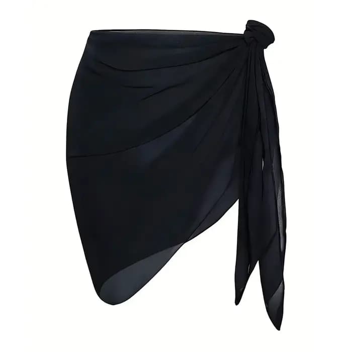 Jupe de plage en mousseline légère pour femme, style bikini, pour les vacances d'été, avec design à 