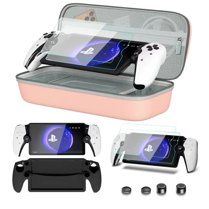 Accessoires 8 en 1 pour PlayStation Portal – Étui de transport PS5, housse de protection en silicone