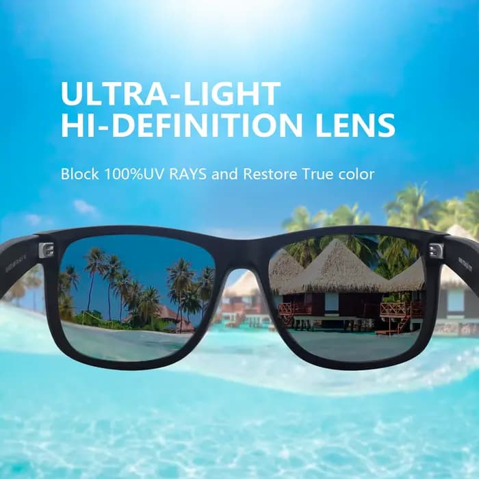 Jcorde I-Lunettes de soleil polarisées pour homme et femme, rectangulaires, pour la conduite, la cou