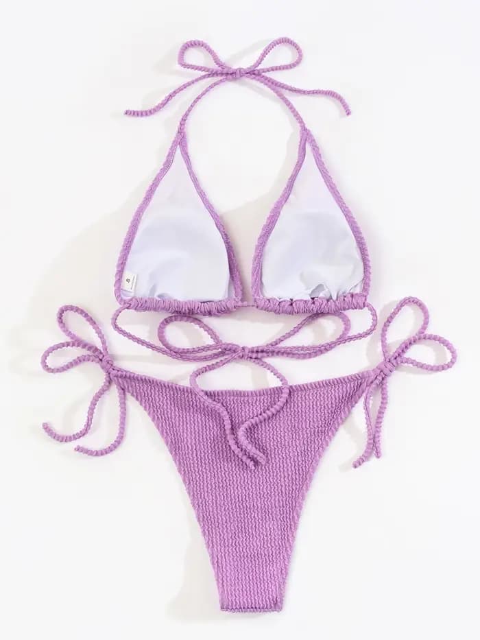 Maillot de bain sexy pour femmes, nouvelle mode, bikini solide, push-up, ensemble brésilien, vêtemen