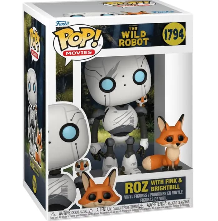 Le Robot Sauvage - Roz avec Fink et Brightbill # Figurines en vinyle 1794 pour enfants