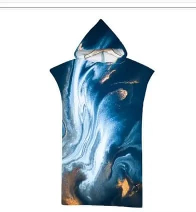 Serviette de plage en marbre de luxe pour adultes et enfants, combinaison à capuche Everak, poncho e