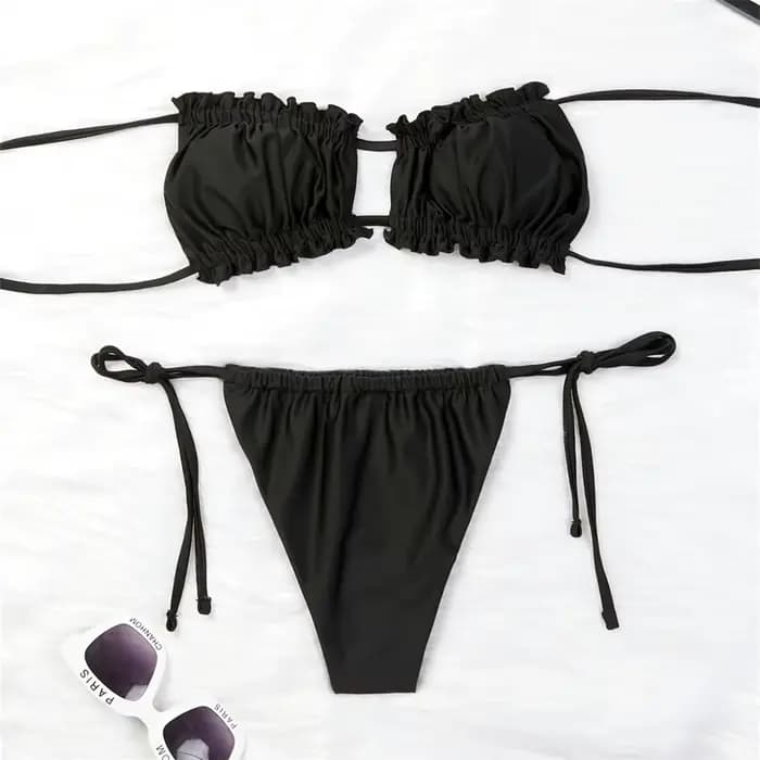 Bikinis froncés Sexy String Maillot De Bain femmes Extrem maillot De Bain Bikini Maillot De Bain ten