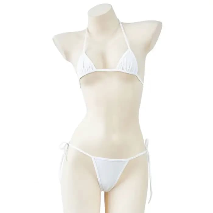 Maillot de bain sexy à col halter, mini bikini deux pièces pour femmes, micro triangle, ensemble de 