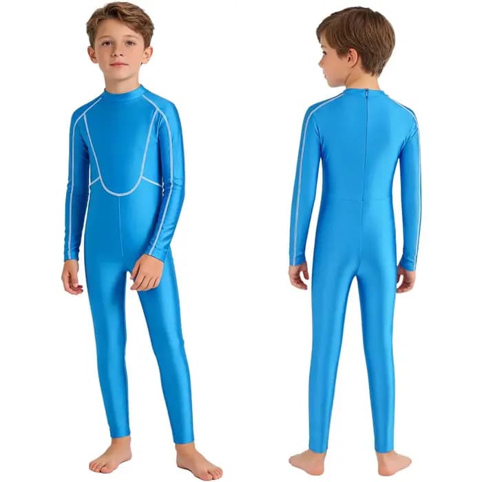 Combinaison de plongée pour enfants garçons, maillot de bain une pièce à col montant, manches longue