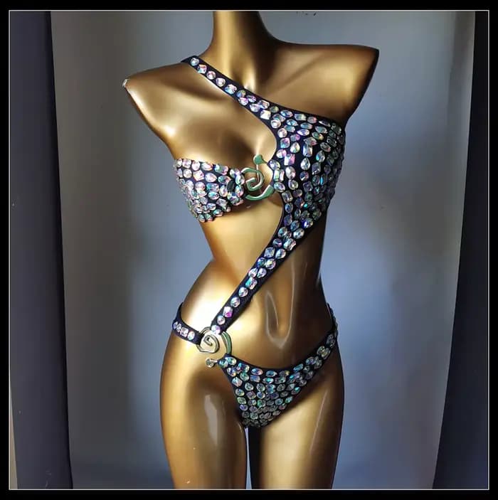 2025 nouvelle mode maillot de bain bar bikinidiamond bikini barre de cristal bikini maillot de bain 
