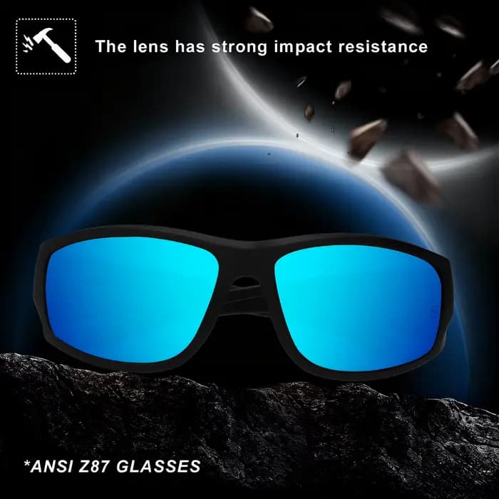 XL Z87 lunettes de soleil enveloppantes de sécurité pour le travail pour grandes têtes hommes femmes
