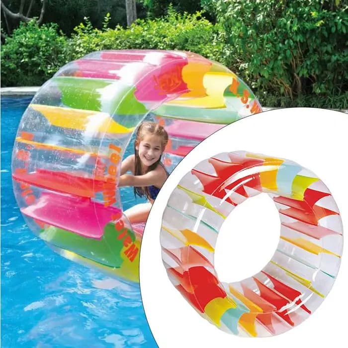Roue à eau géante - Jouet gonflable de flottaison de rouleau de piscine