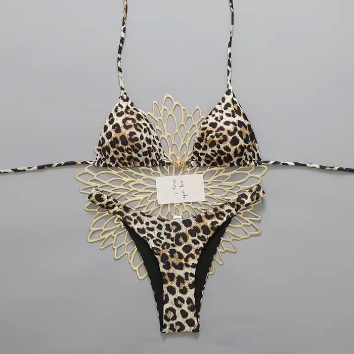 Bikini léopard sexy 2026 Maillot de bain pour femmes Maillot de bain triangle Maillot de bain pour f