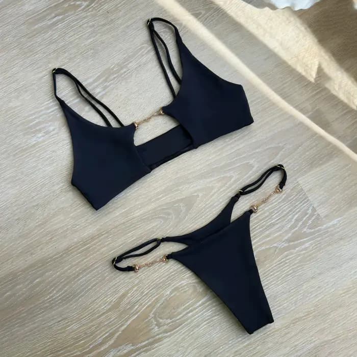 Micro Bikinis 2026 Sexy femmes maillots de bain femme creux maillots de bain brésilien Bikini solide