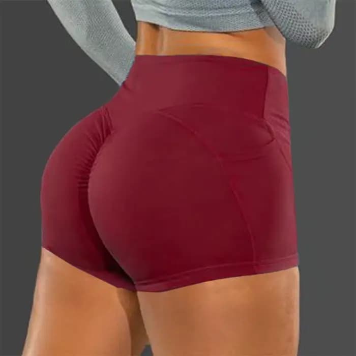 Short de fitness taille haute sans couture, pantalon de levage de hanche élastique, mode de course à