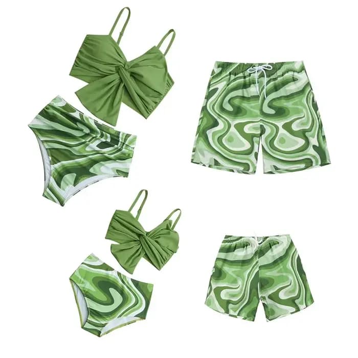 Ensembles de maillots de bain pour la famille, maillots de bain 2 pièces, maillots de bain assortis,