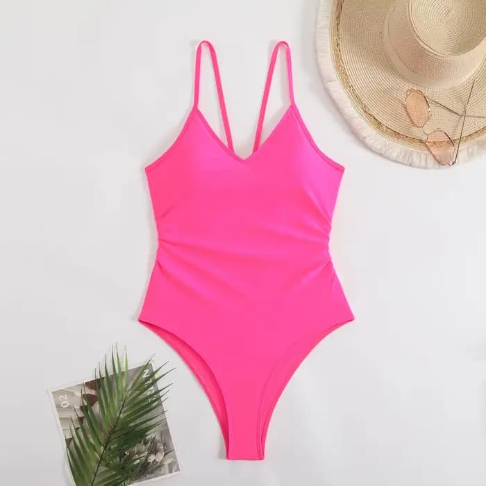 Maillot de bain une pièce sexy pour femme, monokini à jambes hautes, vêtements de plage, 2025