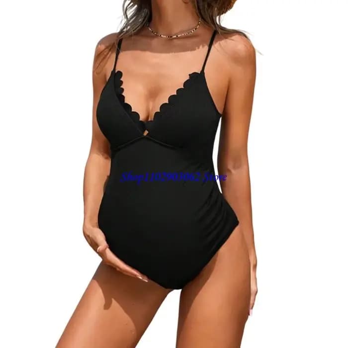 B5XB – maillot bain tankini maternité, parfait pour ajustement confortable élastique, sans danger po