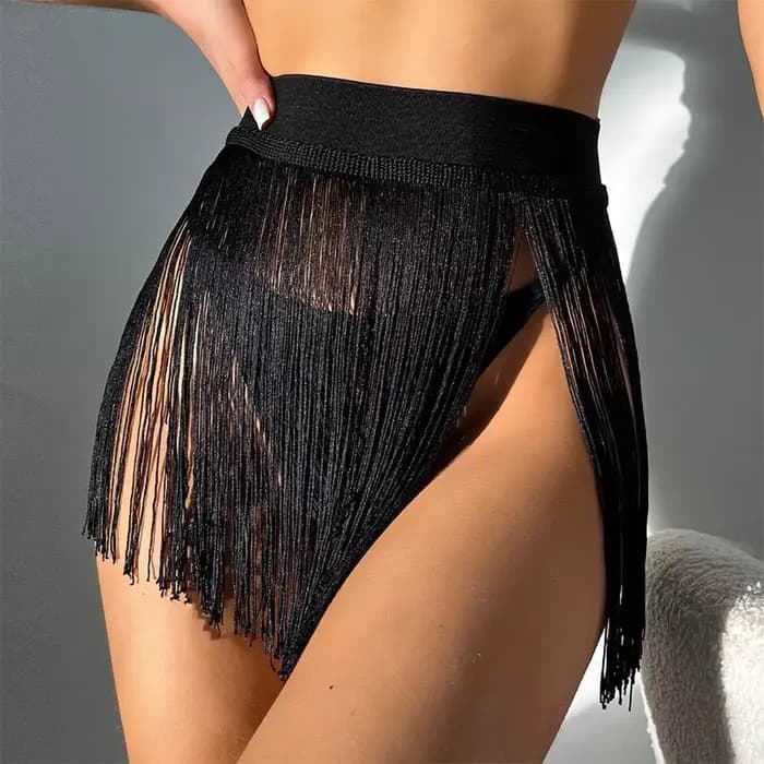 Maillot de bain 2025 nouvelle jupe courte à franges chemise de station de plage jupe de natation, mo
