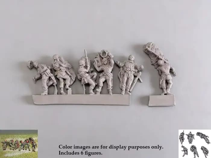 Kit de figurines en résine moulée sous pression, échelle 1/72, victimes allemandes, 6 figurines non 