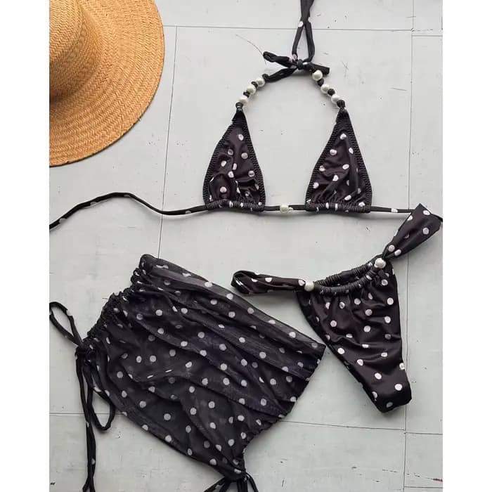 Sexy 3 pièces ensemble Bikini avec Mini jupe 2025 femmes maillot de bain maillot de bain pour femme 