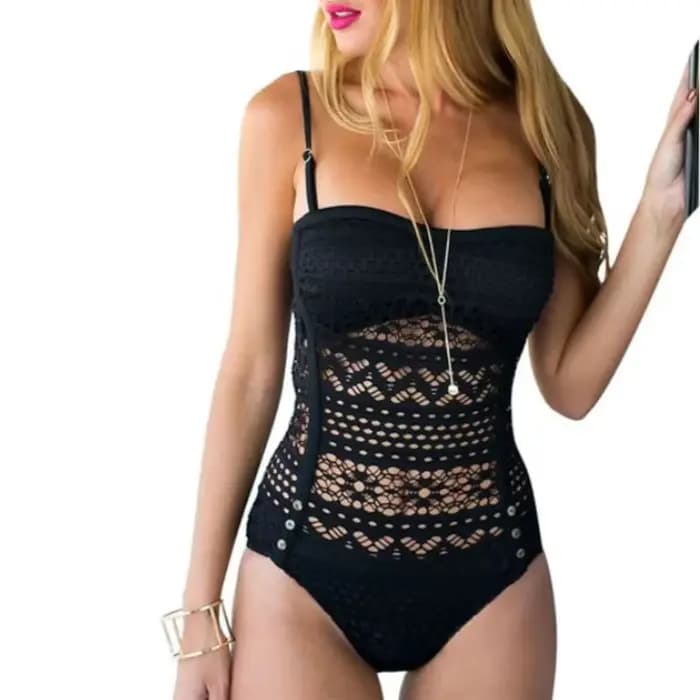 Maillot de bain une pièce noir, grande taille 3XL, sexy, amissié, batterie solide, monokini, pour fe