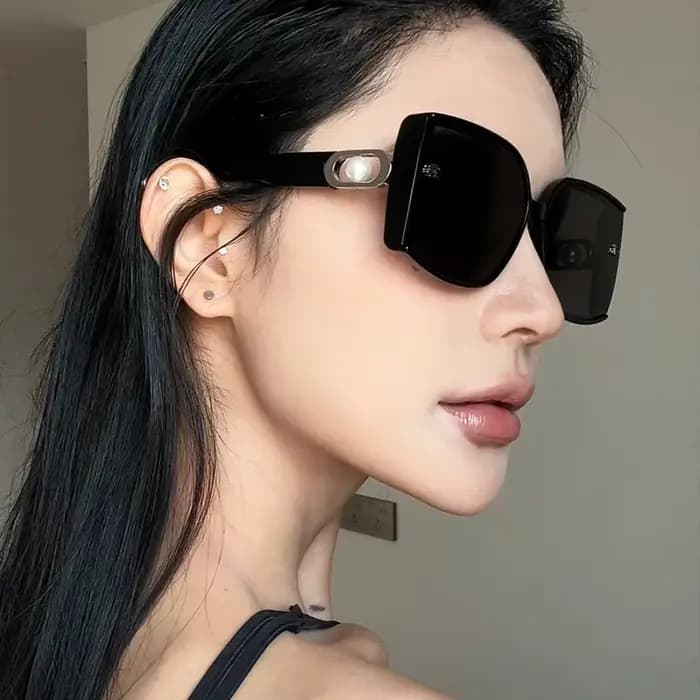 Lunettes De soleil polarisées carrées UV400 pour femmes, Protection solaire élégante avec perles, su