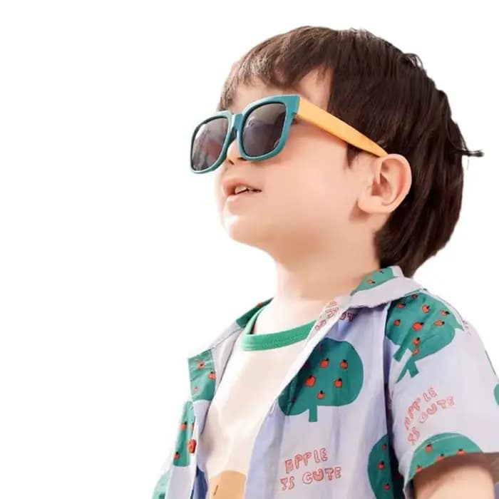 Lunettes de soleil à monture carrée pour enfants, lunettes d'extérieur pliables pour enfants, lunett