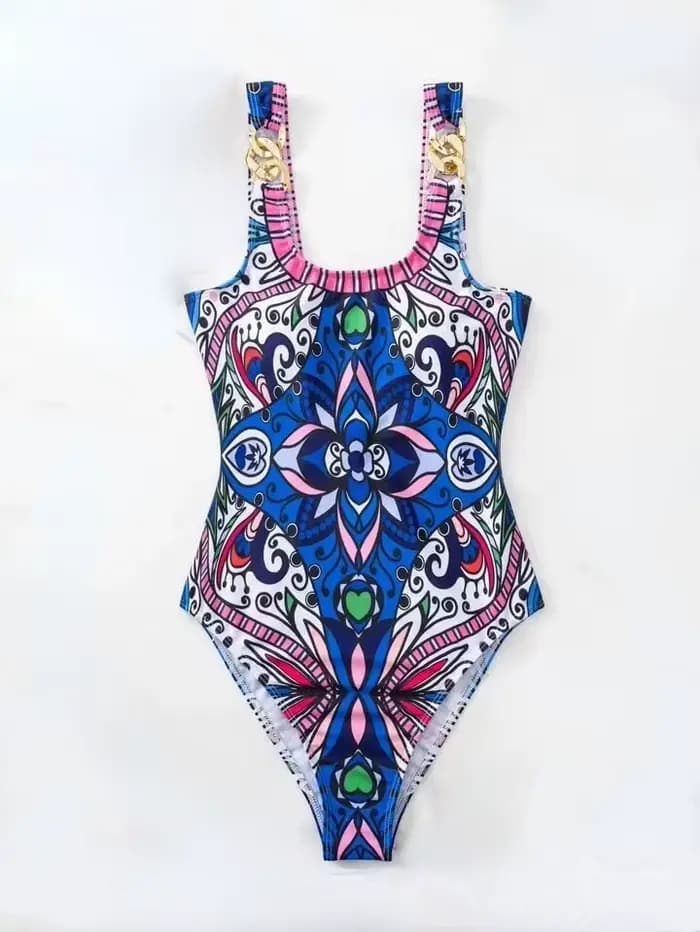 Maillot de bain sexy et tendance 2026 pour femme, imprimé rétro, push-up, une pièce, coupe bikini po