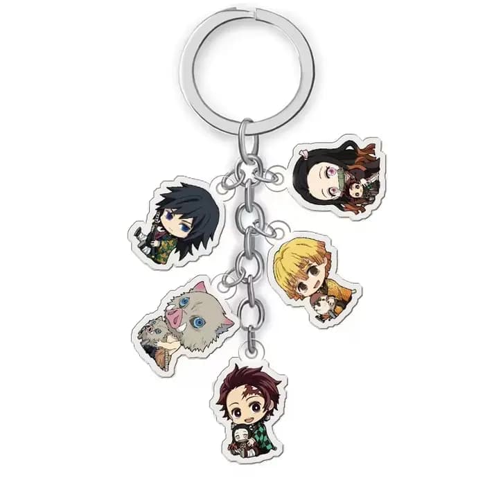 Porte-clés Demon Slayer Kamado Nezuko Kamado Tanjirou Agatsuma Zenitsu Hashibira Inosuke, jouets fig