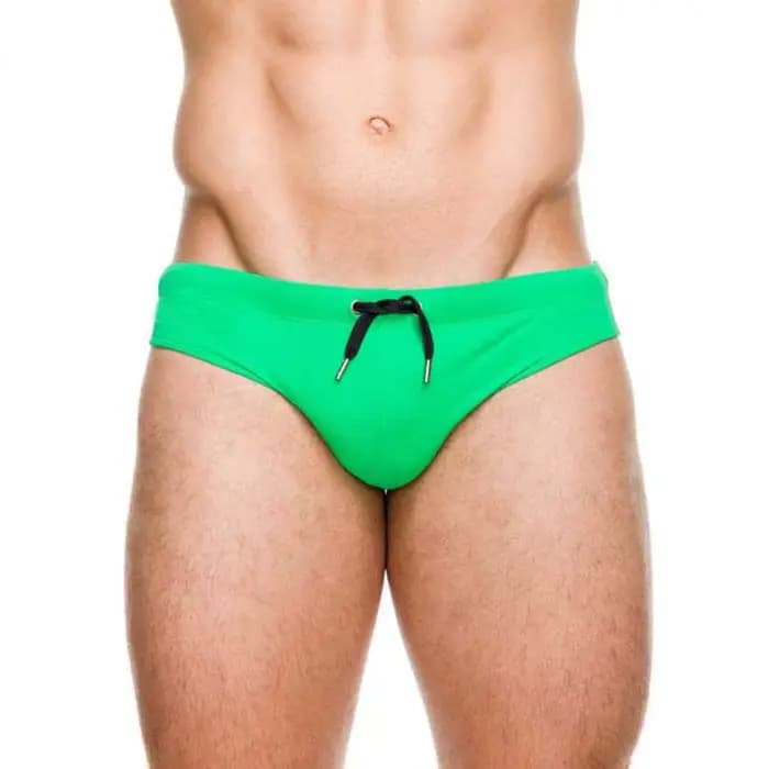 Slip de bain pour hommes, taille basse, couleur unie, maillot de bain de plage, culotte de bain, str