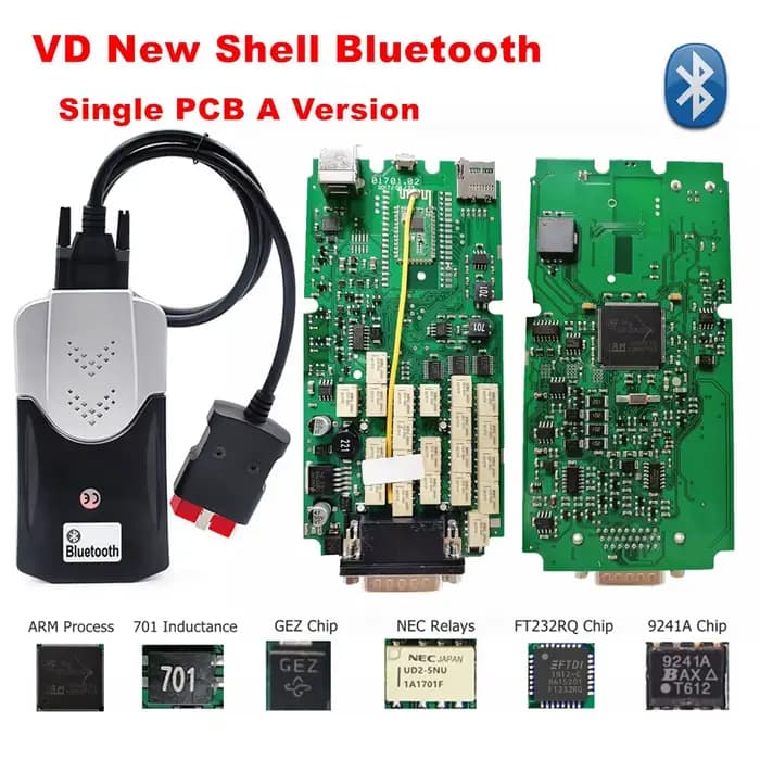Nouveau VCI TCS 2017 R3 V2020.23 2021.11 VD150 Multidiag Pro + haute qualité simple PCB A + gratuit 