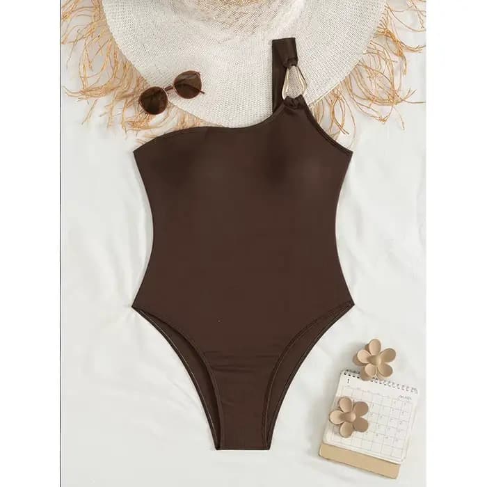 Maillot de bain une pièce, sexy, nar, bikini, pour femmes, vêtements de plage, marron, 2025