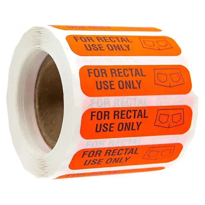 Étiquette autocollante décorative Orange "uniquement pour une utilisation directe de l'intestin", 50