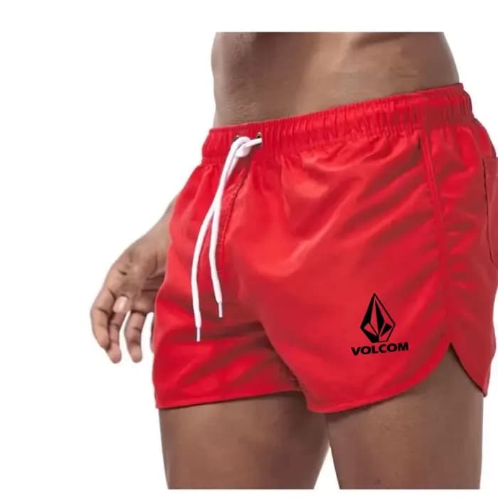 Maillot de bain court respirant et confortable pour hommes, avec cordon de serrage et poche, pour le