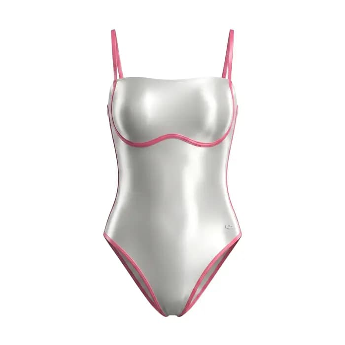 LEOHEX Maillot de bain une pièce brillant pour femme, coupe haute, sans doublure, effet mouillé, idé